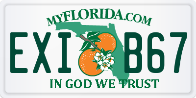 FL license plate EXIB67