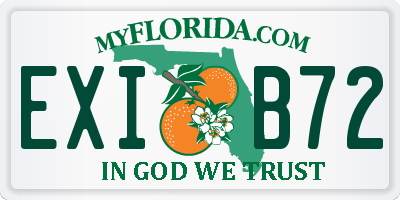 FL license plate EXIB72