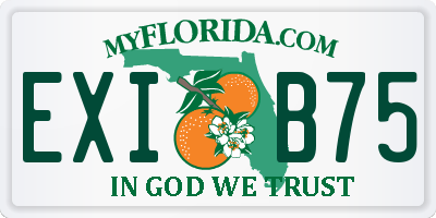 FL license plate EXIB75