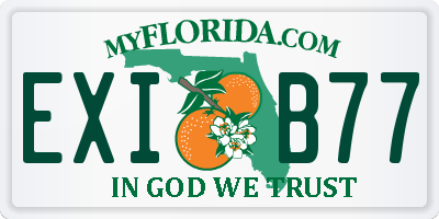 FL license plate EXIB77