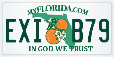 FL license plate EXIB79
