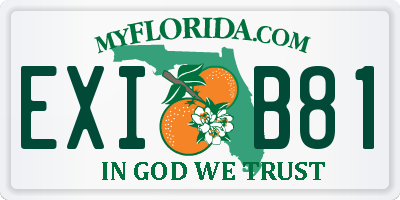 FL license plate EXIB81