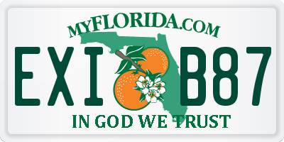 FL license plate EXIB87