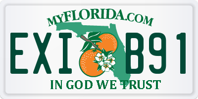 FL license plate EXIB91