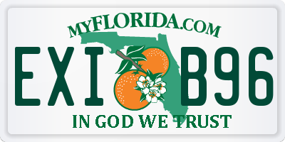 FL license plate EXIB96