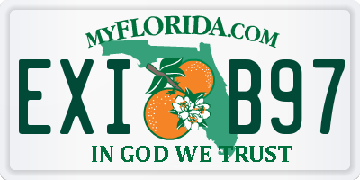FL license plate EXIB97