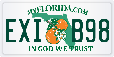 FL license plate EXIB98