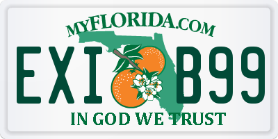 FL license plate EXIB99