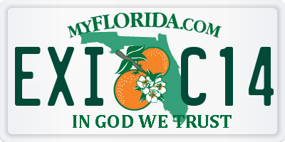 FL license plate EXIC14