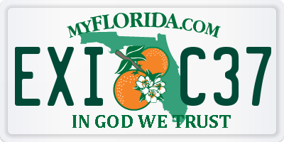 FL license plate EXIC37