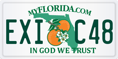 FL license plate EXIC48