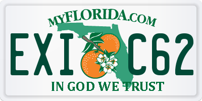 FL license plate EXIC62