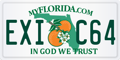 FL license plate EXIC64