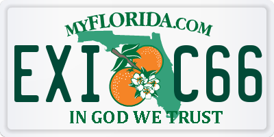 FL license plate EXIC66