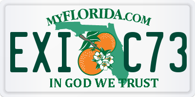 FL license plate EXIC73