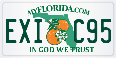 FL license plate EXIC95