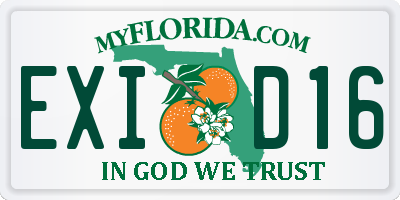 FL license plate EXID16