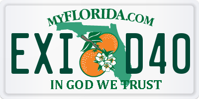 FL license plate EXID40