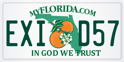 FL license plate EXID57