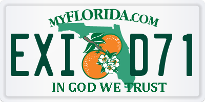 FL license plate EXID71
