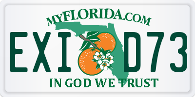 FL license plate EXID73