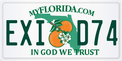 FL license plate EXID74