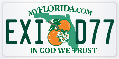 FL license plate EXID77