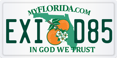 FL license plate EXID85