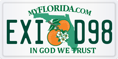 FL license plate EXID98
