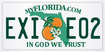 FL license plate EXIE02