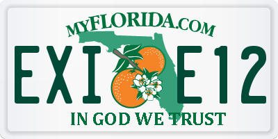 FL license plate EXIE12