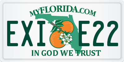 FL license plate EXIE22