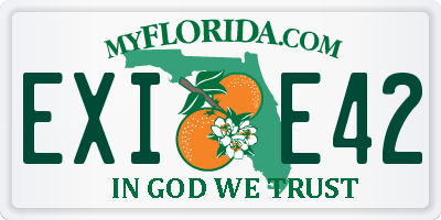FL license plate EXIE42