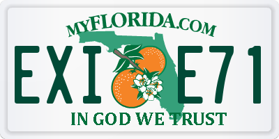 FL license plate EXIE71