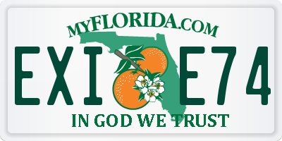FL license plate EXIE74