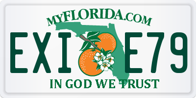 FL license plate EXIE79