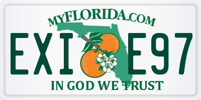 FL license plate EXIE97