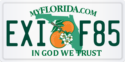 FL license plate EXIF85