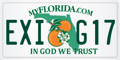 FL license plate EXIG17