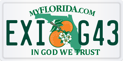 FL license plate EXIG43