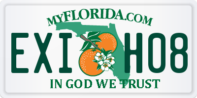 FL license plate EXIH08