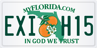 FL license plate EXIH15