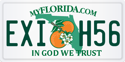 FL license plate EXIH56