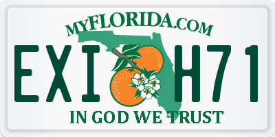 FL license plate EXIH71
