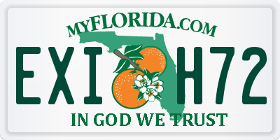 FL license plate EXIH72