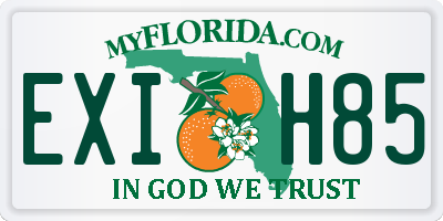 FL license plate EXIH85