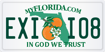 FL license plate EXII08