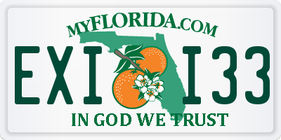 FL license plate EXII33