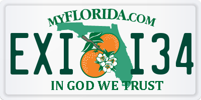 FL license plate EXII34