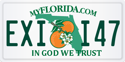 FL license plate EXII47